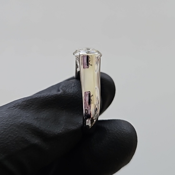 2ct Round Moissanite Floating Ring - Picture 2 of 4